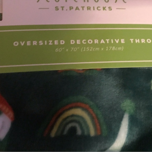 New - Large Gnome St. Patrick’s Throw Blanket- 60”x70” Super Soft - Picture 2 of 3